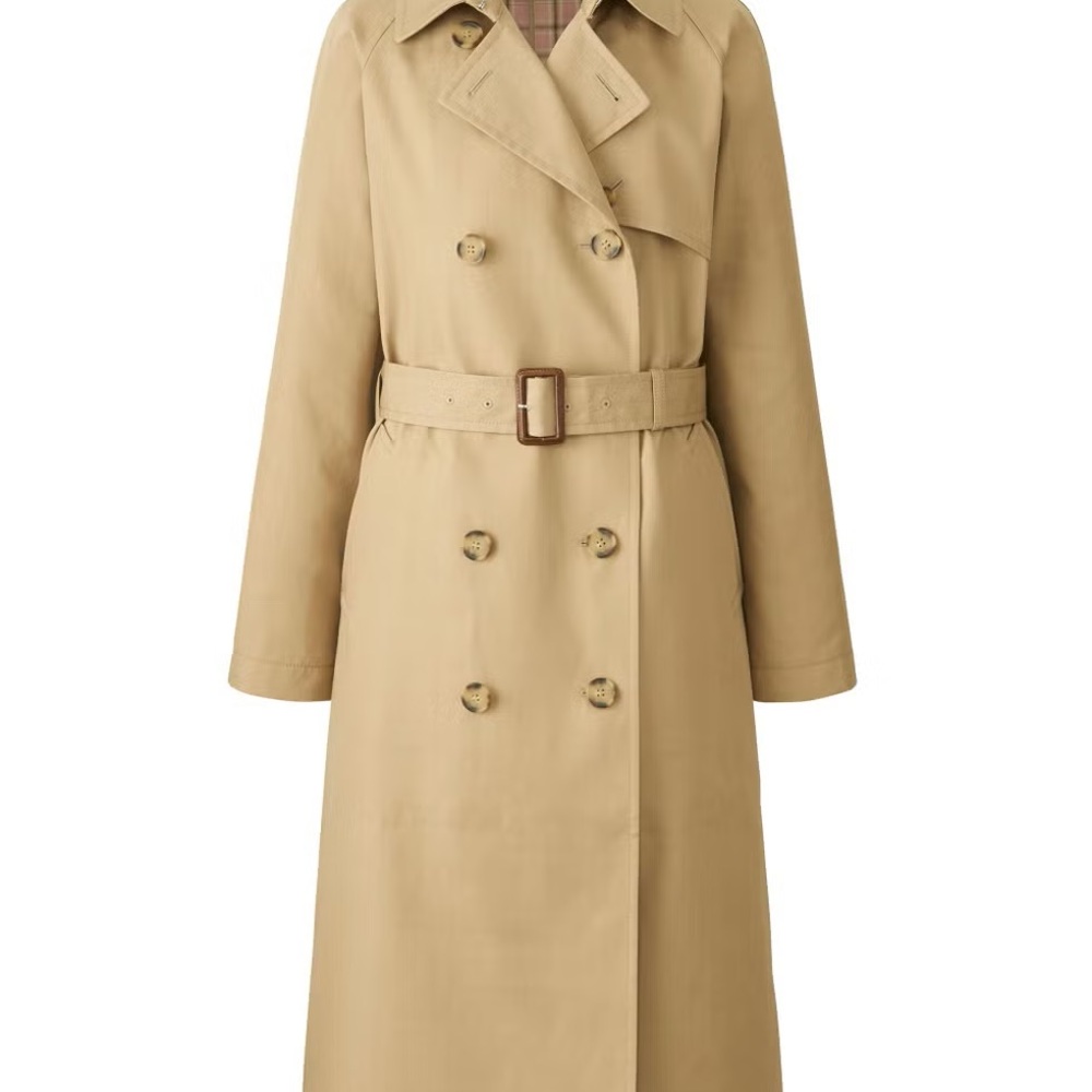JWanderson x Uniqlo Tan/ pink plaid reversible Trench Coat